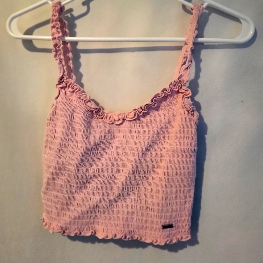 Pink small Hollister crop tank top like new